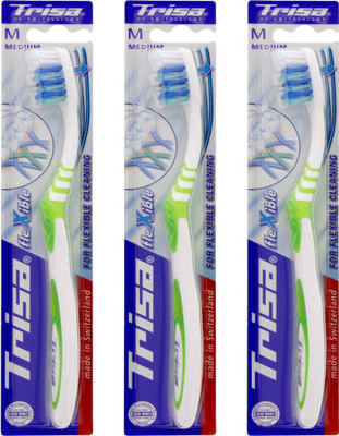 

Trisa Flexible Medium Medium Toothbrush(Pack of 3)