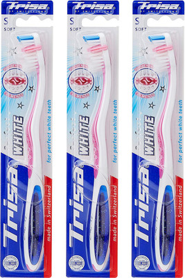 

Trisa Perfect White Soft Soft Toothbrush(Pack of 3)