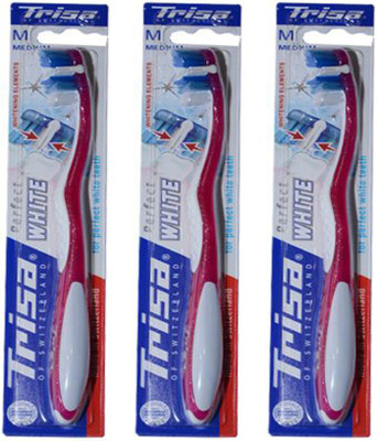 

Trisa Perfect White Medium Medium Toothbrush(Pack of 3)