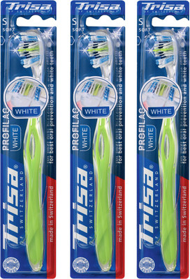 

Trisa Profilac White Soft Soft Toothbrush(Pack of 3)
