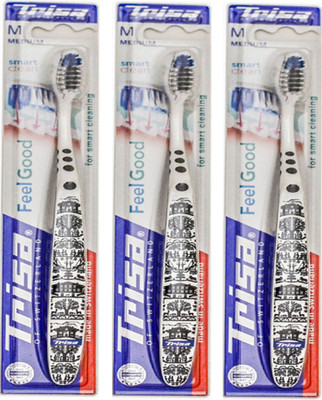 

Trisa Feel Good Medium Medium Toothbrush(Pack of 3)