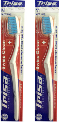 

Trisa Swiss Clean Medium Medium Toothbrush(Pack of 2)