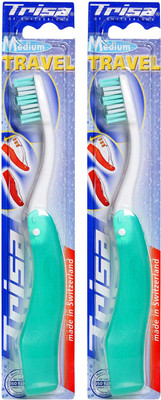 

Trisa Travel Medium Medium Toothbrush(Pack of 2)