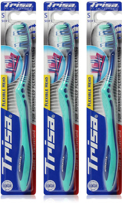 

Trisa Flexible Head Soft Soft Toothbrush(Pack of 3)