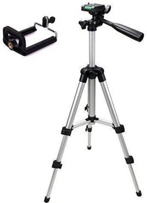 

pymtech Tripod-3110 Portable Adjustable Aluminum Lightweight Camera Stand (Silver, Supports Up to 3000) Tripod Kit(Silver, Supports Up to 3000 g)
