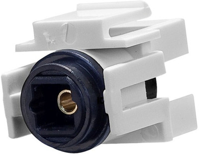 

Monoprice TV-out Cable S/PDIF (Toslink) Digital Optical Audio Keystone Jack, Female to Female Coupler, White(White, For DVD)