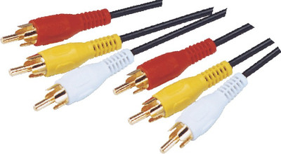 

Gadget-Wagon TV-out Cable 3 RCA cable red yellow white gold plated for dvd player , led tv(Multicolor, For DVD, 1.5 m)