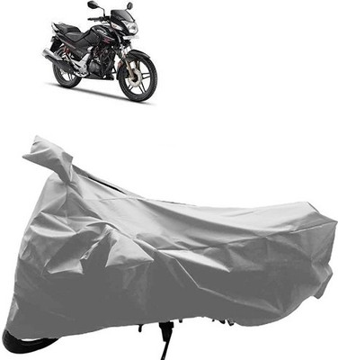 QualityBeast Two Wheeler Cover for Hero(CBZ, Silver)