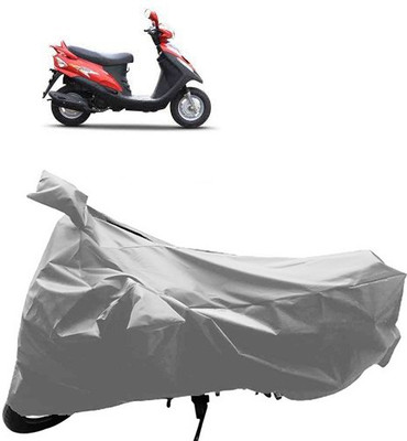 QualityBeast Two Wheeler Cover for Mahindra(Flyte, Silver)