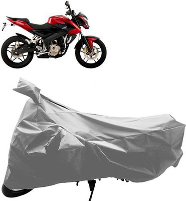 QualityBeast Two Wheeler Cover for Bajaj(Pulsar 200 NS DTS-i, Silver)