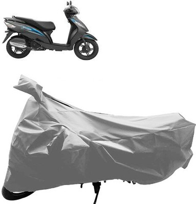 QualityBeast Two Wheeler Cover for TVS(Wego, Silver)