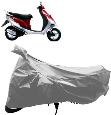 QualityBeast Two Wheeler Cover for Kinetic(Silver)