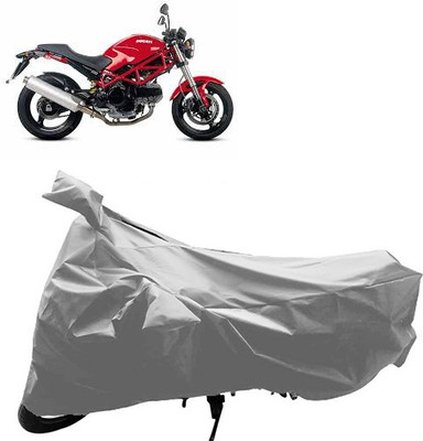 QualityBeast Two Wheeler Cover for Ducati(Silver)