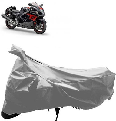 QualityBeast Two Wheeler Cover for Suzuki(Silver)