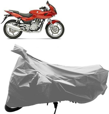 QualityBeast Two Wheeler Cover for Bajaj(Pulsar 220 DTS-i, Silver)