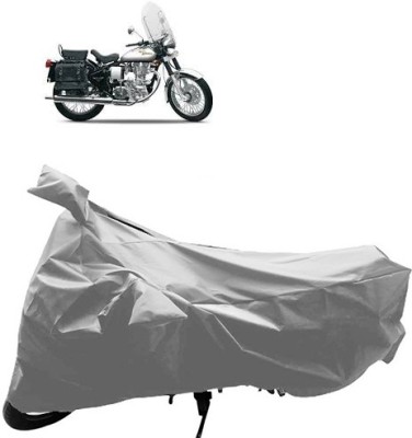 QualityBeast Two Wheeler Cover for Royal Enfield(Silver)