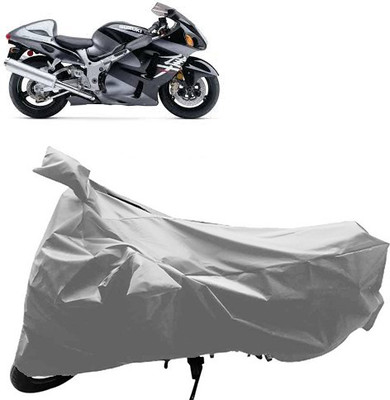 QualityBeast Two Wheeler Cover for Suzuki(Silver)