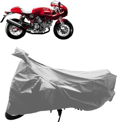 QualityBeast Two Wheeler Cover for Ducati(Silver)