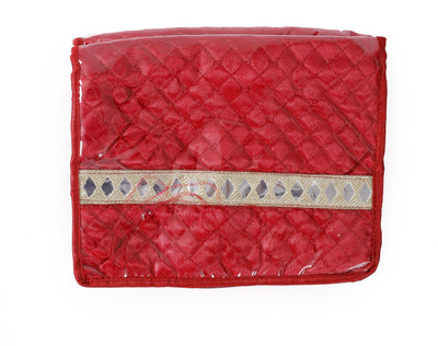 

HANDICRAFT-PALACE Jewellery Bag Kit with Transparent Pouches & Sections (Maroon) Jewellery Kit Vanity Box(Maroon)