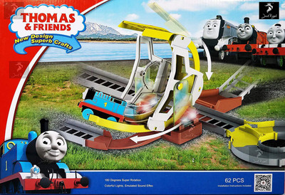 

Stylo Thomas and Friend Simulation 180 Degree Rotation Train Track 62 Pcs (Multicolour)(Multicolor)