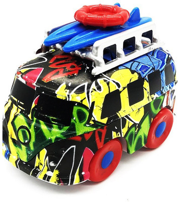 

Emob Friction Powered Die Cast Metal Body Van Toy with Automatic Roof Moveable Features(Multicolor)