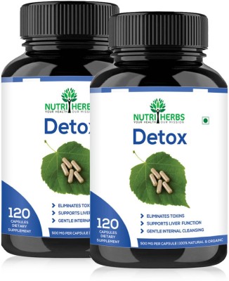 

Nutriherbs Detox Natural Cleanser 500 mg 120 Capsules (Pack of 1)(2 No)