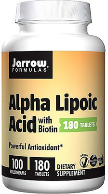 

Jarrow Formulas Alpha Lipoic Acid with Biotin 100 mg 180 Tablets(180 No)