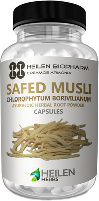 

Heilen Biopharm Safed Musli Powder 180 Capsules X 500 grams, 90 grams(180 No)