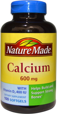 

Nature Made Calcium with Vitamin D3 400 IU 600 mg 100 Softgels(100 No)