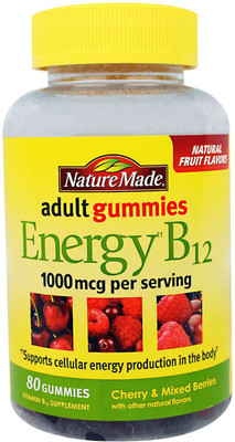 

Nature Made Adult Gummies Energy B12 Cherry & Mixed Berries 80 Gummies(80 No)