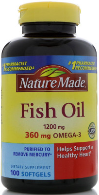 

Nature Made Fish Oil 1200 mg 100 Liquid Softgels(100 No)