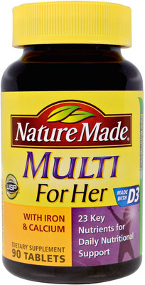 

Nature Made Multi for Her With Iron and Calcium 90 Tablets(90 No)