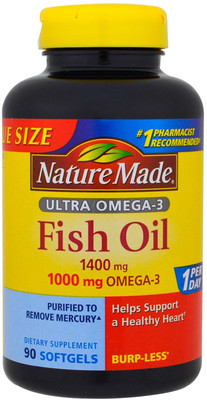 

Nature Made Ultra Omega-3 Fish Oil 1400 mg 90 Softgels(90 No)