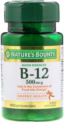 

Nature's Bounty Vitamin B-12 500 Mcg, 100 Count(100 No)