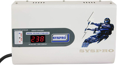 

Syspro 4 KVA Digital Voltage Stabilizer for AC (1.5/Ton) (160 V- 300 V)(White)