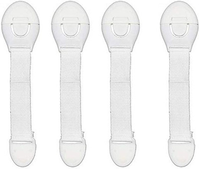 

Mopslik Baby Proofing Child Safety Strap Locks for Drawers, Fridge, Cupboards, Etc. (Pack of 4)(White)