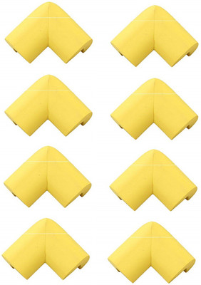 

Mopslik Baby Proofing Cuttlefish Soft and Thick Baby Safety L Shaped Corner Guards Edge Protectors - With Adhesive Tape (Pack of 8) Yellow Colour(Yellow)