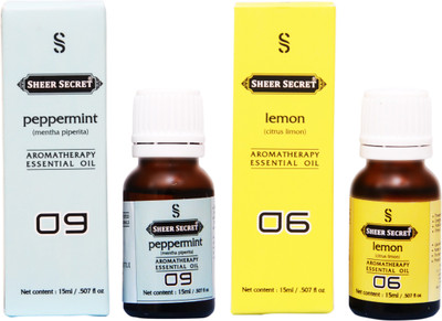 

SHEER SECRET LEMON ESSENTIAL OIL, PEPPERMINT ESSENTIAL OIL (15ML EACH)(30 ml)