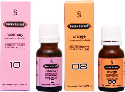 

SHEER SECRET ORANGE ESSENTIAL OIL, ROSEMARY ESSENTIAL OIL (15ML EACH)(30 ml)