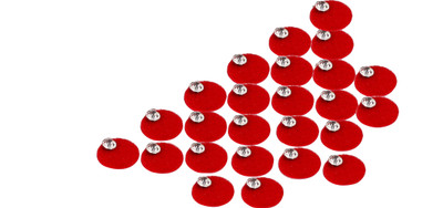 

Crystal Fancy Red Bindi Indian Women Red Bindis(Velvet White Stone)