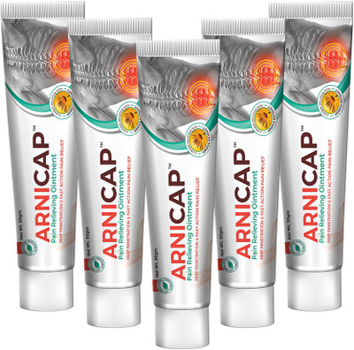 

Green Cure ArniCap - Premium Ayurvedic Herbal Pain Relieving Cream | Medicine For Muscular Pain & Sprain | Instant Relief & Long Lasting Effect | German Design (Pack of 5) Cream(30 g)