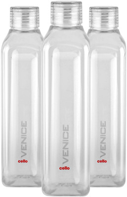 cello 1000 ml Plastic Bottle(Pack of 3, Clear)