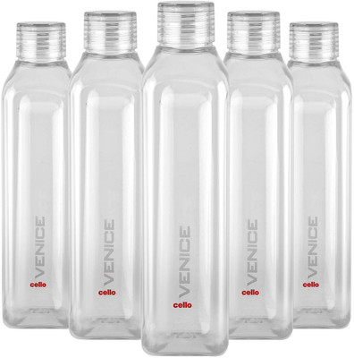 cello 1000 ml Plastic Bottle(Pack of 5, Clear)