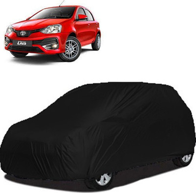 A+ RAIN PROOF Car Cover For Toyota Etios Liva (Without Mirror Pockets)(Black)
