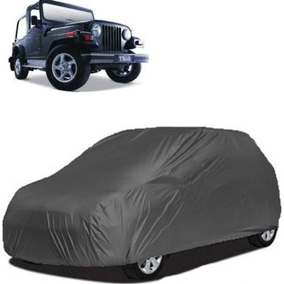 A+ RAIN PROOF Car Cover For Mahindra Thar (Without Mirror Pockets)(Grey)