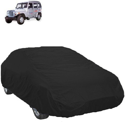 A+ RAIN PROOF Car Cover For Mahindra Marshal (Without Mirror Pockets)(Black)