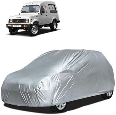 A+ RAIN PROOF Car Cover For Maruti Suzuki Gypsy (Without Mirror Pockets)(Silver)