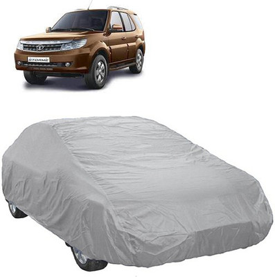 A+ RAIN PROOF Car Cover For Tata Safari Storme (Without Mirror Pockets)(Silver)