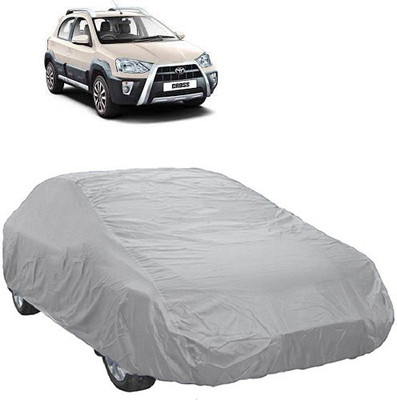 A+ RAIN PROOF Car Cover For Toyota Etios Cross (Without Mirror Pockets)(Silver)