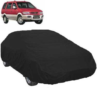 A+ RAIN PROOF Car Cover For Chevrolet Tavera (Without Mirror Pockets)(Black)